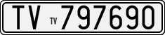 License plate of Italy, Cars (1927 year series)