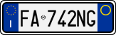 License plate of Italy, Cars (1994 year series)