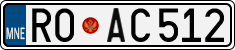 License plate of Montenegro, Cars
