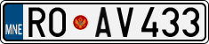 License plate of Montenegro, Cars