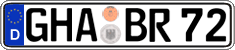 German license plate, Regular plates
