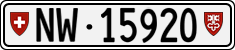 License plate of Switzerland, Cars