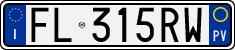 License plate of Italy, Cars (1994 year series)