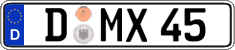 German license plate, Regular plates