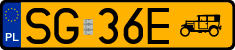 License plates of Poland, Oldtimers