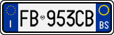 License plate of Italy, Cars (1994 year series)