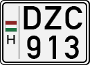 license plates of Hungary, Cars (1990)