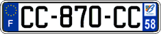 French license plate, SIV (ordinary)