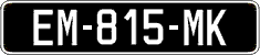 French license plate, SIV (oldtimers)