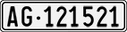 License plate of Switzerland, Cars