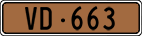 License plate of Switzerland, Except vehicles and snowmobiles (brown)