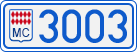 License plate of Monaco, Cars