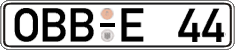 German license plate, Regular plates