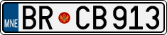 License plate of Montenegro, Cars
