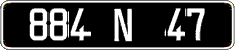 French license plate, FNI