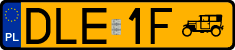 License plates of Poland, Oldtimers