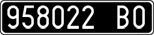 License plate of Italy, Cars (1927 year series)