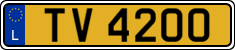 License plate of Luxembourg, 2003 year system