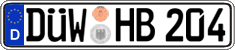 German license plate, Regular plates