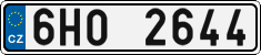 License plate of the Czech Republic, Cars (2001)