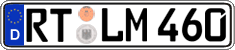 German license plate, Regular plates