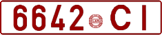 License plate Belarus, Cars (1992)