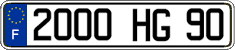 French license plate, FNI