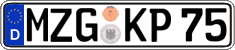 German license plate, Regular plates
