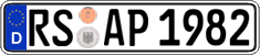 German license plate, Regular plates