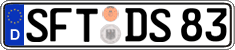 German license plate, Regular plates