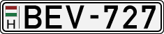 license plates of Hungary, Cars (1990)