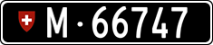 License plate of Switzerland, Military (black)