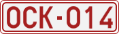 License plate of Belgium, 1951 year system