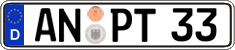 German license plate, Regular plates
