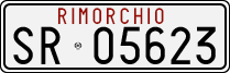 License plate of Italy, Trailers (1927 year series)