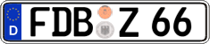 German license plate, Regular plates