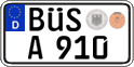 German license plate, Regular plates
