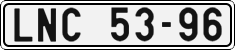 License plate of the Czech Republic, Cars (1960)