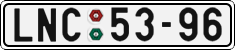 License plate of the Czech Republic, Cars (1960)