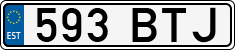 License plate of Estonia, Regular car plates