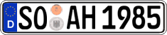 German license plate, Regular plates