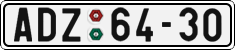 License plate of the Czech Republic, Cars (1960)