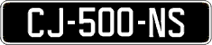 French license plate, SIV (oldtimers)