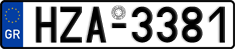License plate of Greece, Cars
