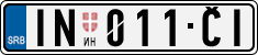 License plate of Serbia, Cars
