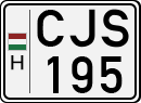 license plates of Hungary, Cars (1990)