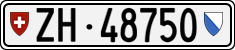 License plate of Switzerland, Cars