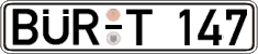 German license plate, Regular plates