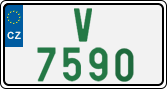 License plate of the Czech Republic, Oldtimers (2001)