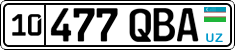 License plate of Uzbekistan, Organizations